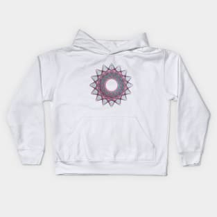 Spirograph Cotton Candy Pattern Kids Hoodie